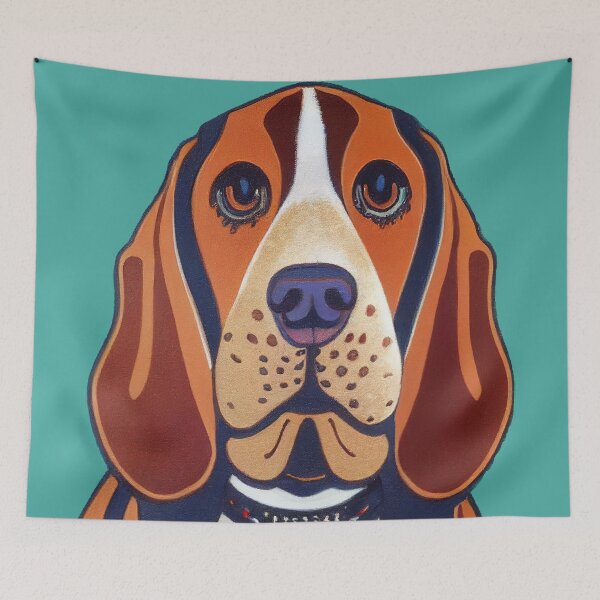 Item preview, Basset Hound Print designed and sold by ThePurpleMelon.