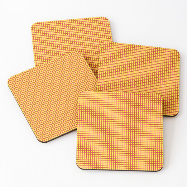 Item preview, Pink On Yellow Grid designed and sold by Moonshine Paradise.