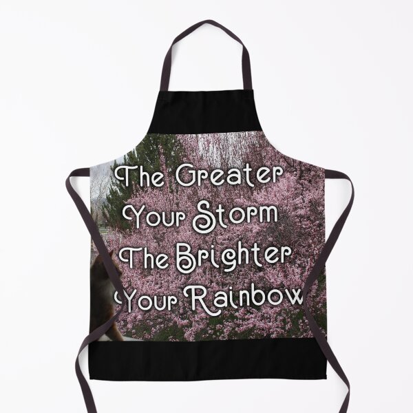 Item preview, The Greater Your Storm, The Brighter Your Rainbow - Inspirational Quote, Colorful Orange Cat Pink Tree Silhouette Aesthetic Photography designed and sold by Lucidesigns.