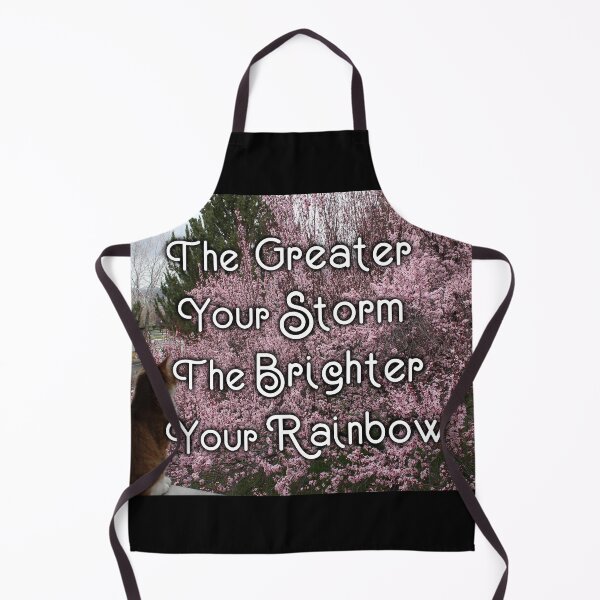 Item preview, The Greater Your Storm, The Brighter Your Rainbow - Inspirational Quote, Colorful Orange Cat Pink Tree Silhouette Aesthetic Photography designed and sold by Lucidesigns.