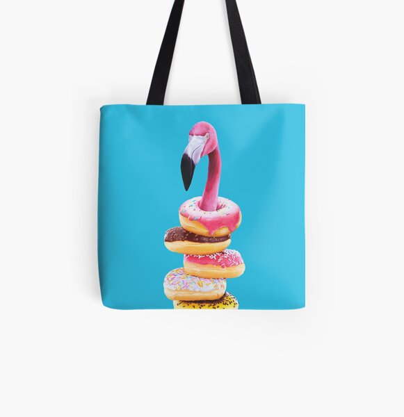 A Famished Flamingo All Over Print Tote Bag