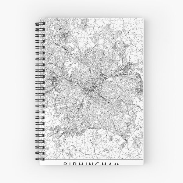 Item preview, Birmingham, England White Map designed and sold by multiplicitymap.
