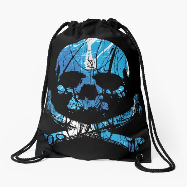 BLUE SKULL - ALCHEMINK Drawstring Bag