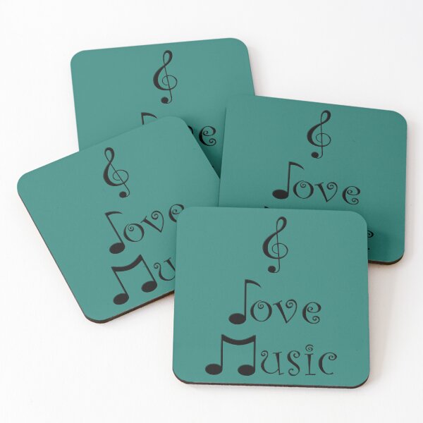 Item preview, I Love Music - Tribal Teal designed and sold by Moonshine Paradise.
