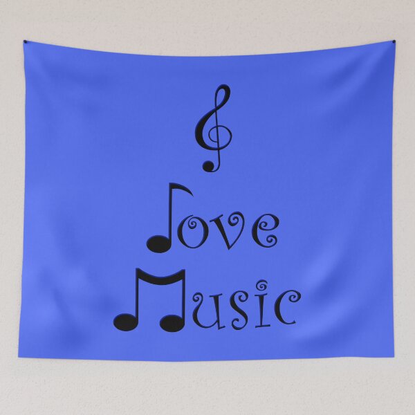Item preview, I Love Music - Beatbox Blue designed and sold by Moonshine Paradise.