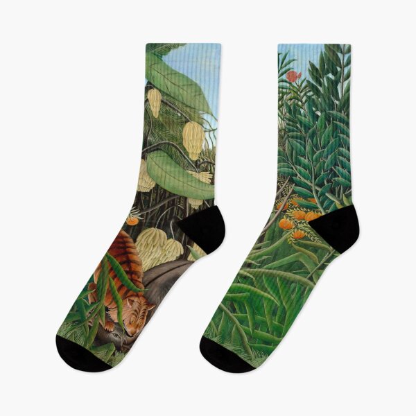 Item preview, Fight Between a Tiger and a Buffalo - Henri Rousseau designed and sold by SimpleJoyStyle.