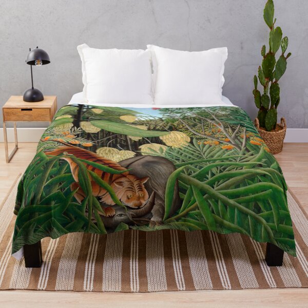 Item preview, Fight Between a Tiger and a Buffalo - Henri Rousseau designed and sold by SimpleJoyStyle.