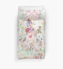 Funda nórdica Patrón de flores vintage acuarela rosa