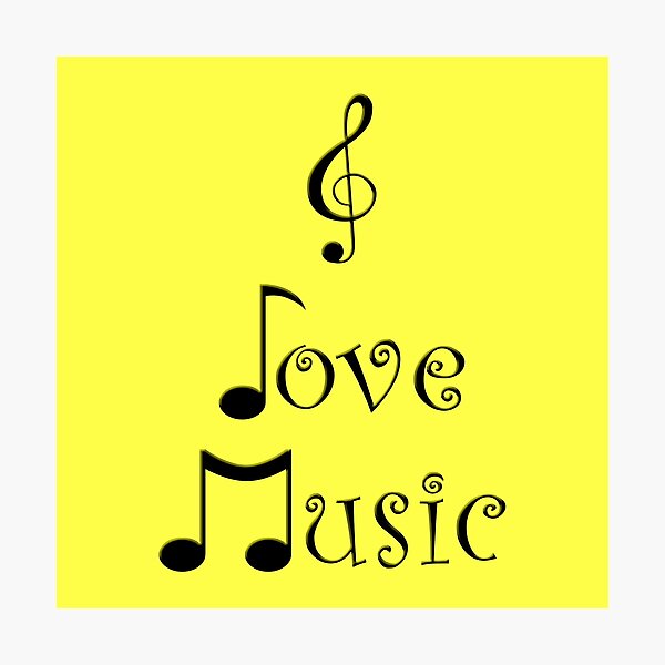 Item preview, I Love Music - Yodeling Yellow designed and sold by Moonshine Paradise.