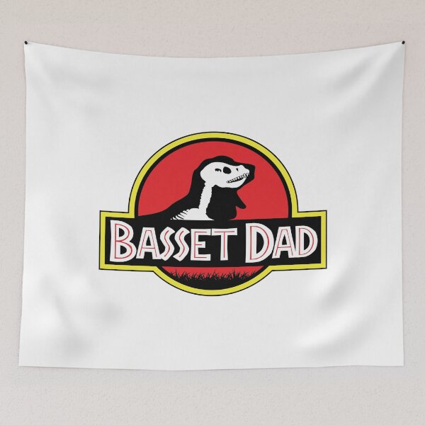Item preview, (For Bright Background) Jurassic Basset Hound Dad designed and sold by More Cute Dogs.