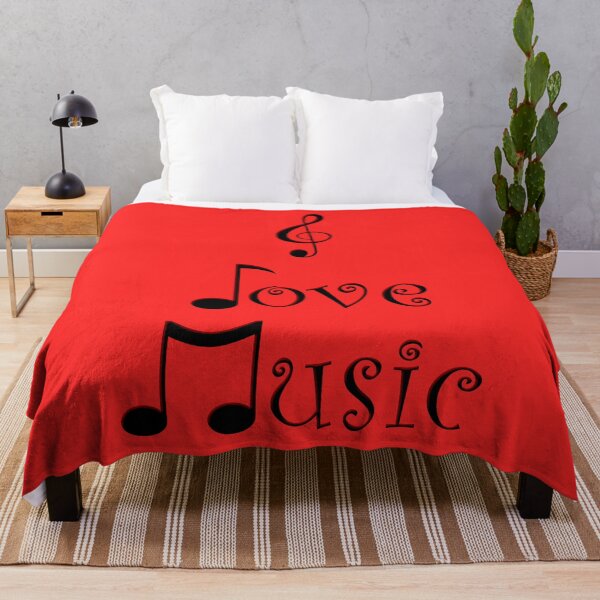 Item preview, I Love Music - Retro Red designed and sold by Moonshine Paradise.