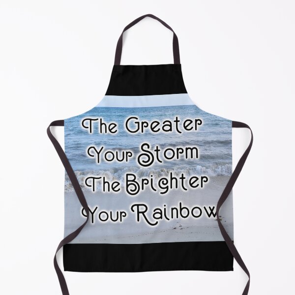 Item preview, The Greater Your Storm The Brighter Your Rainbow, Blue Aqua Ocean Beach Photography, Inspirational Quote designed and sold by Lucidesigns.