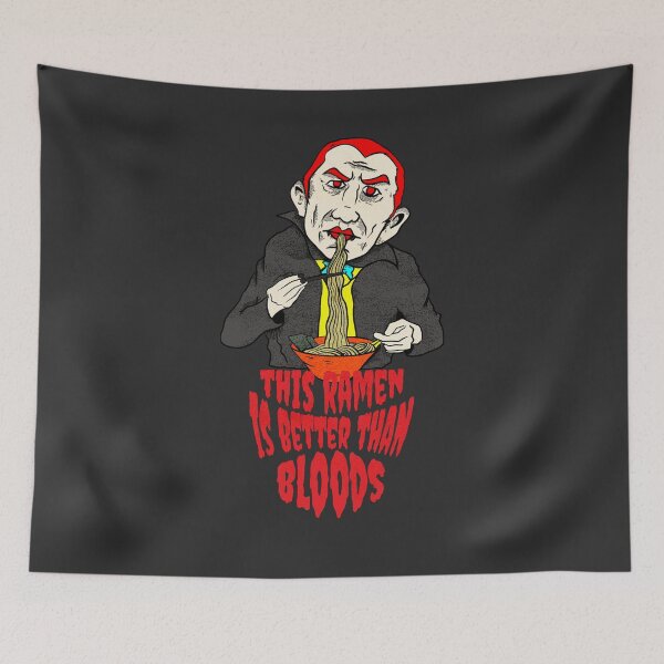 Item preview, dracula eating ramen designed and sold by Brotherconk.