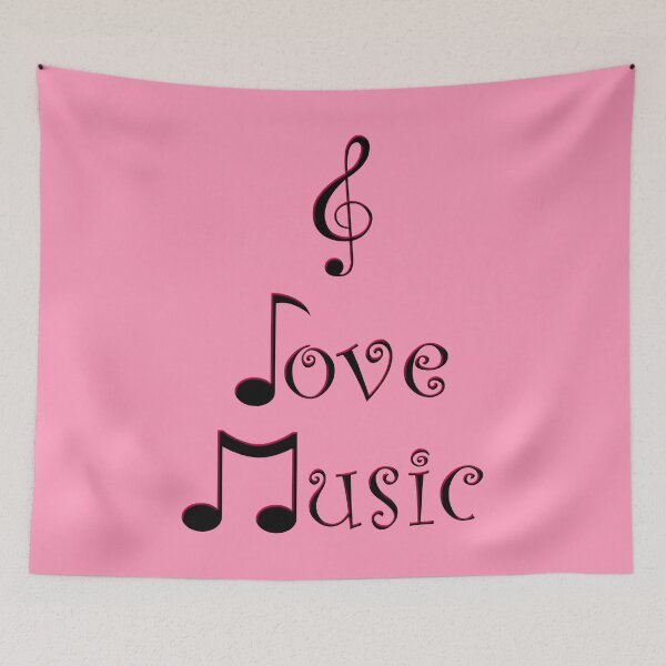 Item preview, I Love Music - Punk Pink designed and sold by Moonshine Paradise.