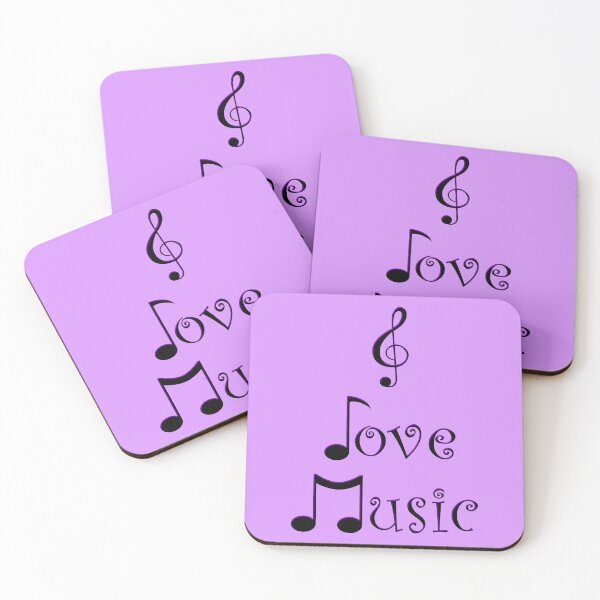 Item preview, I Love Music - Pop Purple designed and sold by Moonshine Paradise.