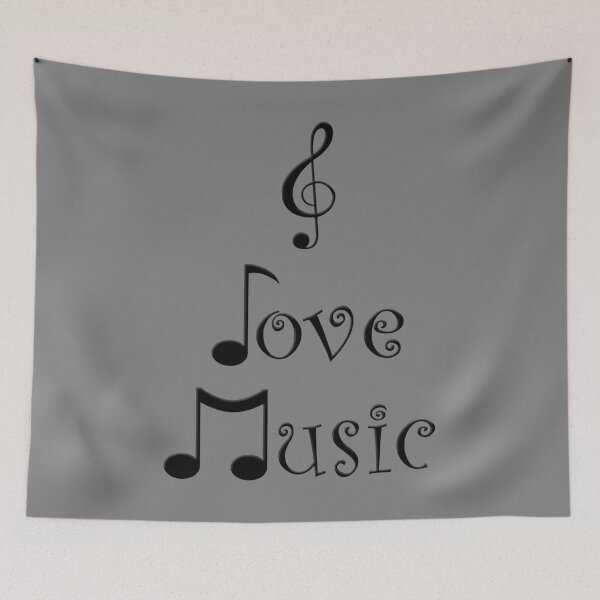 Item preview, I Love Music - Gangsta Grey designed and sold by Moonshine Paradise.