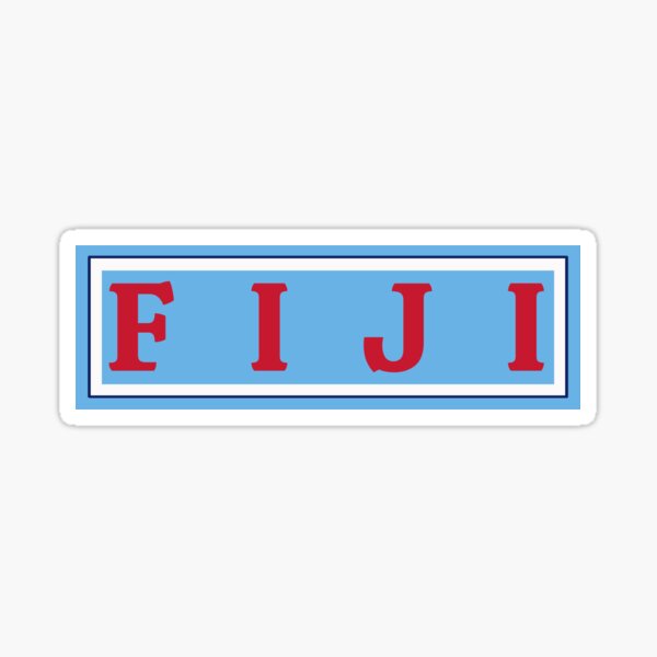 Fiji Flag Colours Plate Sticker For Sale By Fedsherdesign Redbubble 6597