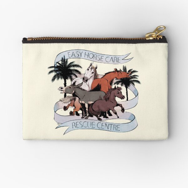 Easy Horse Care Rescue Centre by Cha Zipper Pouch