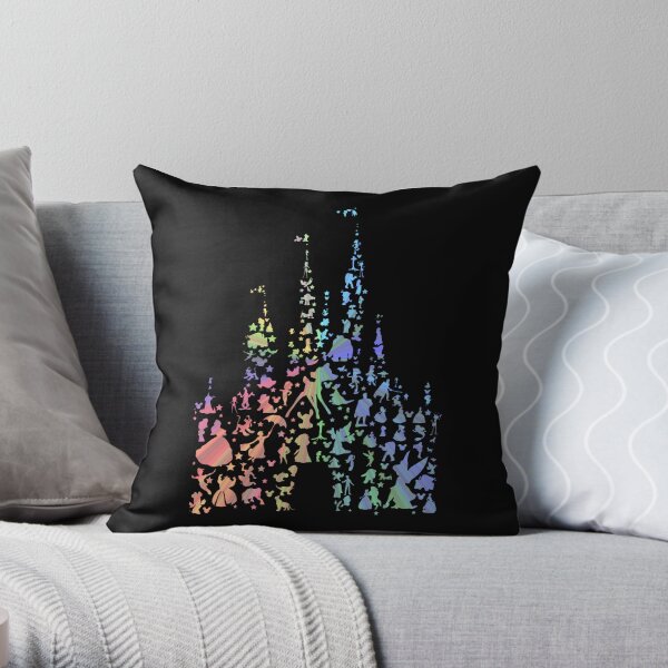 Happiest Castle On Earth (Rainbow Explosion) Throw Pillow