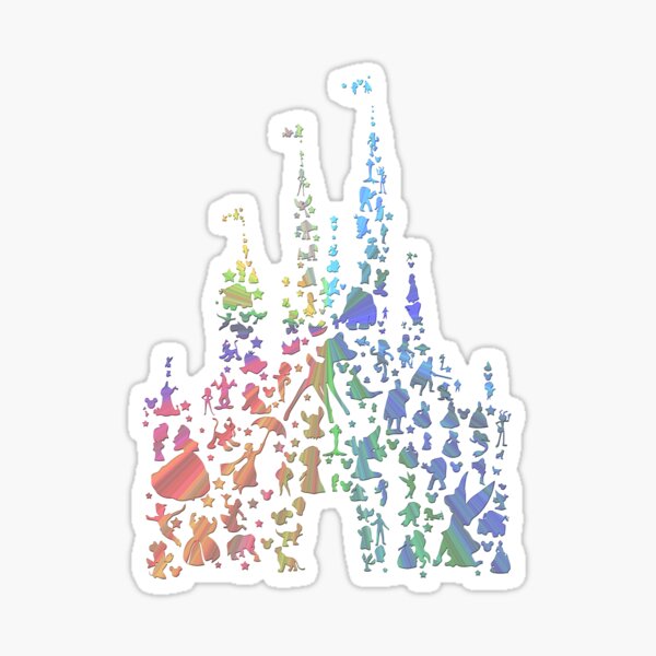Happiest Castle On Earth (Rainbow Explosion) Sticker