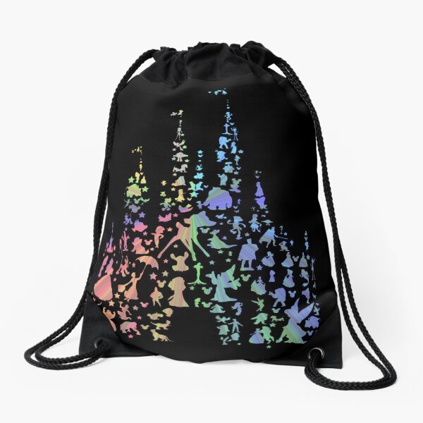 Happiest Castle On Earth (Rainbow Explosion) Drawstring Bag