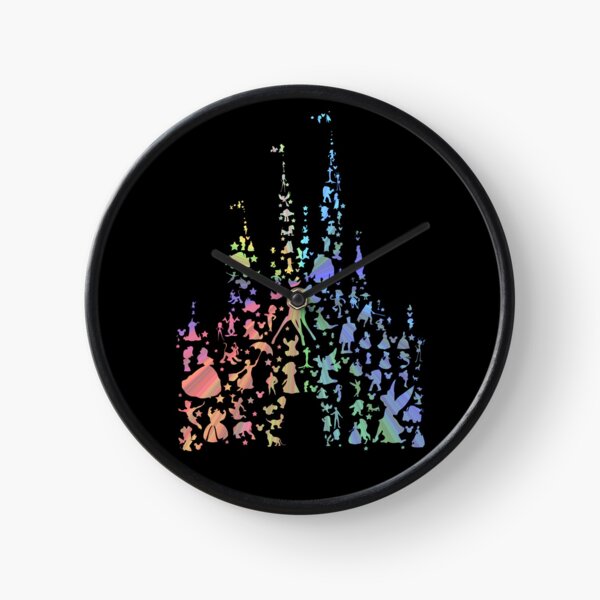 Happiest Castle On Earth (Rainbow Explosion) Clock
