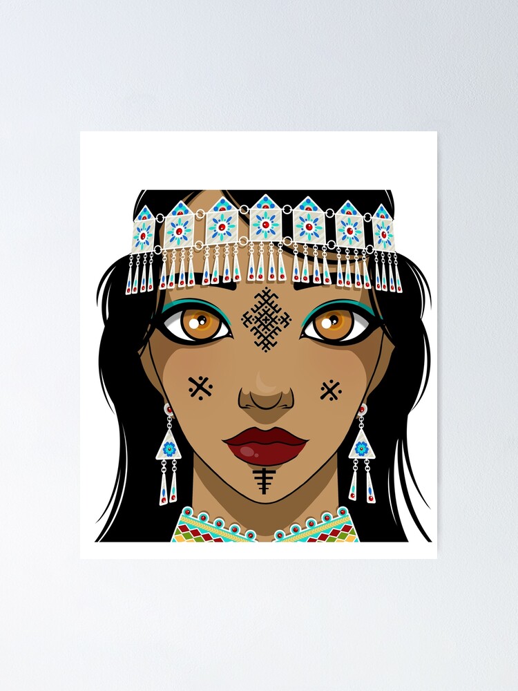 Poster for Sale avec l uvre Femme amazighe Kabyle girl power