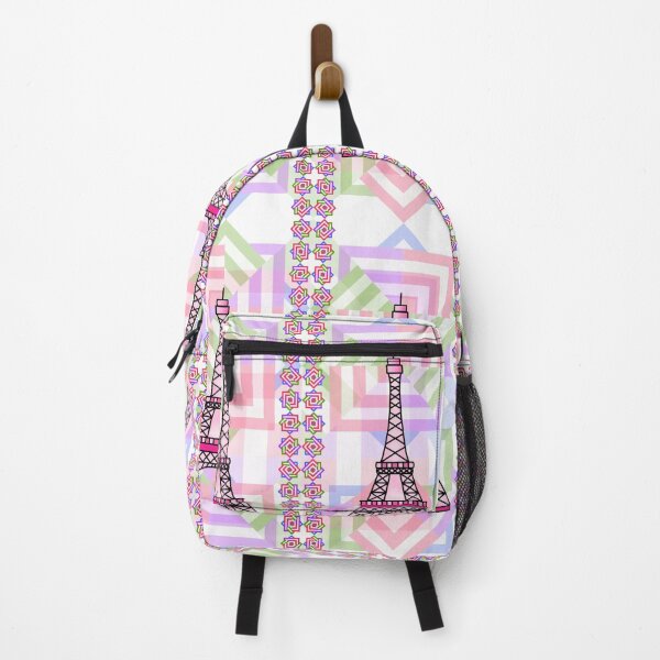 Item preview, The Colorful Eifel Tower in Seamless Pattern designed and sold by MyMemoriesArts.