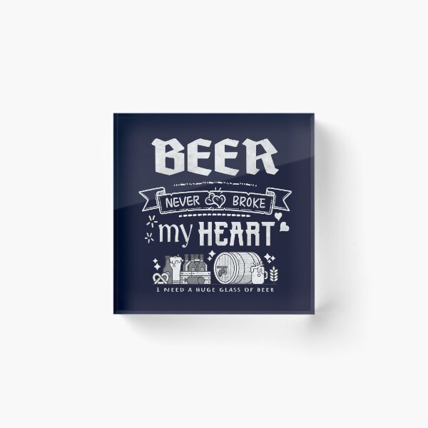 Item preview, Beer never broke my heart - funny quotes designed and sold by VichallanStudio.