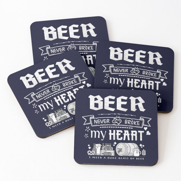 Item preview, Beer never broke my heart - funny quotes designed and sold by VichallanStudio.