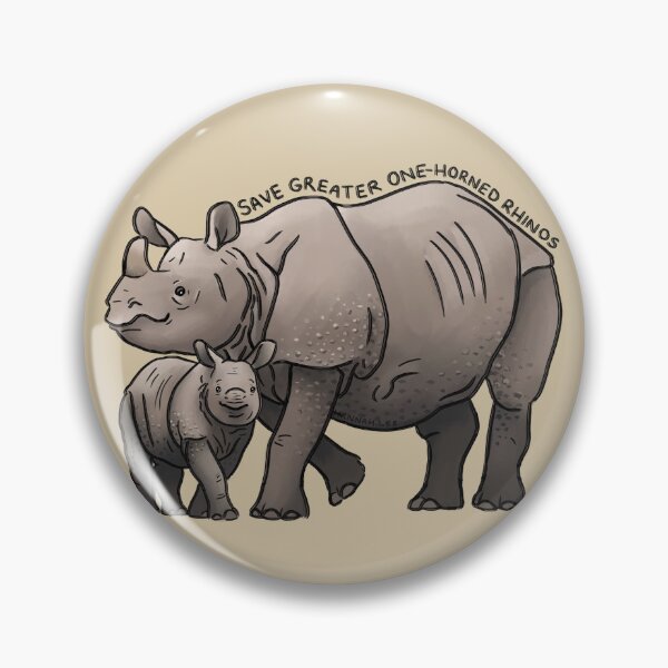 Item preview, Save Greater One-Horned Rhinos designed and sold by PinkRhino24.