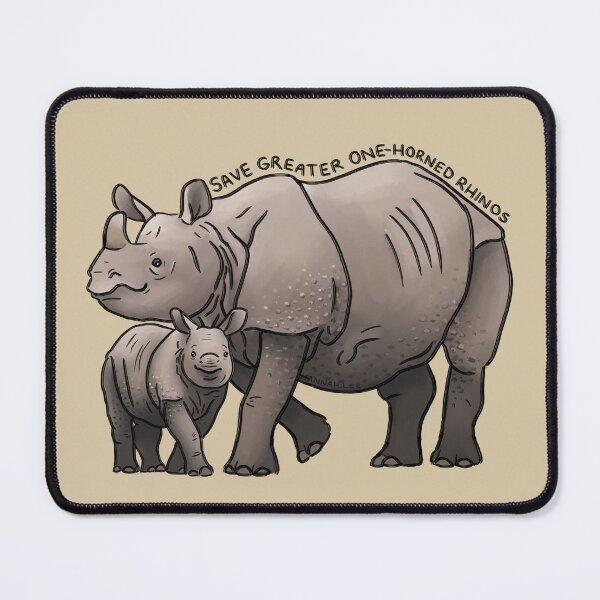Item preview, Save Greater One-Horned Rhinos designed and sold by PinkRhino24.