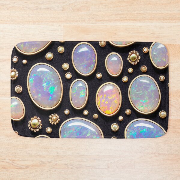 Item preview, Gold and Cabochon Opal Seamless Pattern designed and sold by JediNeil.