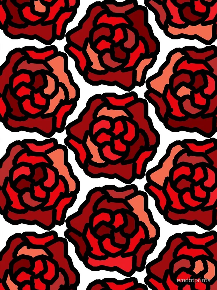 Thumbnail 4 of 4, iPhone Case, Red Roses - Pattern designed and sold by emdotprints.