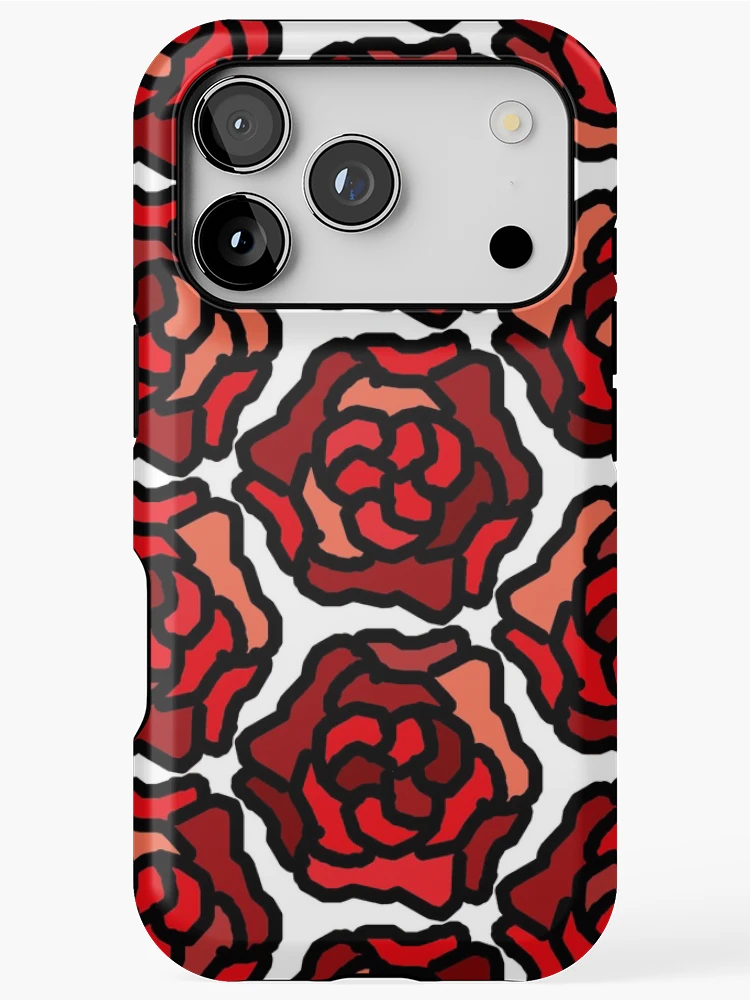 Thumbnail 1 of 4, iPhone Case, Red Roses - Pattern designed and sold by emdotprints.