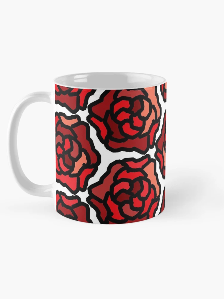 Thumbnail 5 of 6, Coffee Mug, Red Roses - Pattern designed and sold by emdotprints.