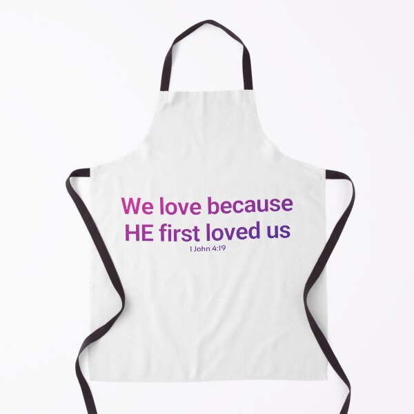 Item preview, 1 John 4:19 We love because he first loved us (Blue Pink) designed and sold by rainbowsinks.