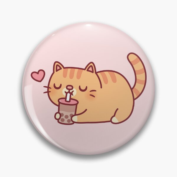 Item preview, Cute Chubby Orange Tabby Cat Loves Boba Tea designed and sold by rustydoodle.