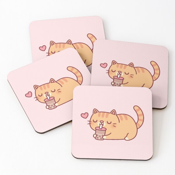 Item preview, Cute Chubby Orange Tabby Cat Loves Boba Tea designed and sold by rustydoodle.