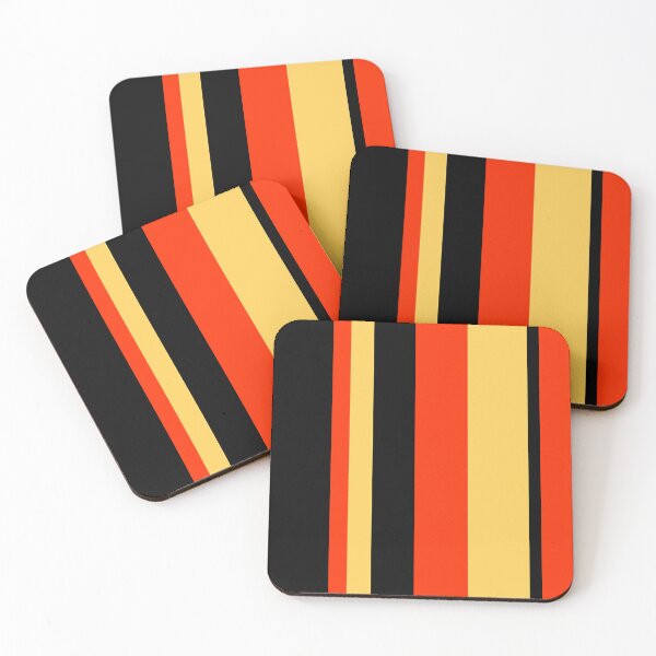 Item preview, Vertical stripes black and orange pattern designed and sold by LaBelleMaison.