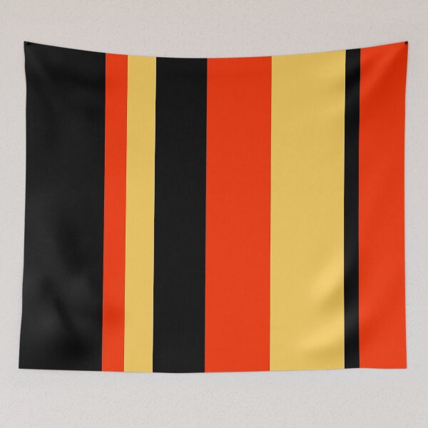 Item preview, Vertical stripes black and orange pattern designed and sold by LaBelleMaison.