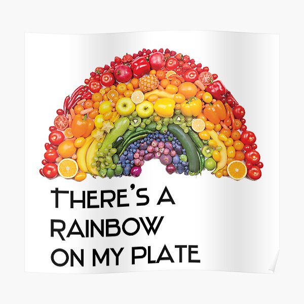 rainbow on my plate - fruits and vegetables Poster