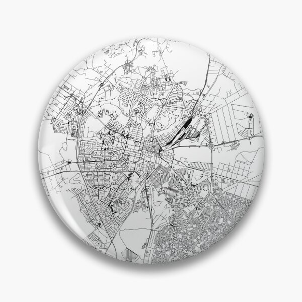 Item preview, Bloemfontein White Map designed and sold by multiplicitymap.