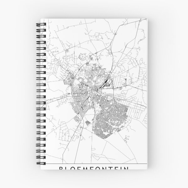 Item preview, Bloemfontein White Map designed and sold by multiplicitymap.