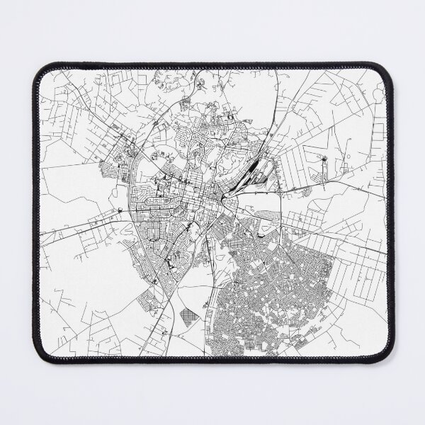 Item preview, Bloemfontein White Map designed and sold by multiplicitymap.