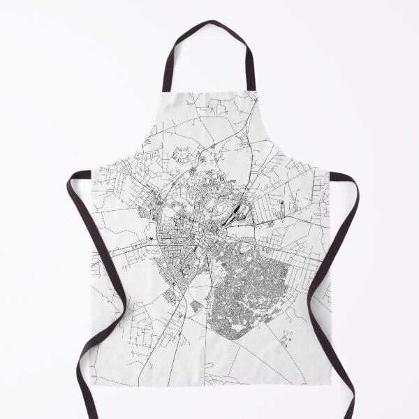 Item preview, Bloemfontein White Map designed and sold by multiplicitymap.