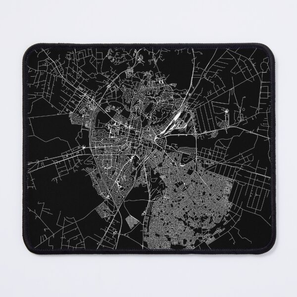 Item preview, Bloemfontein Black Map designed and sold by multiplicitymap.