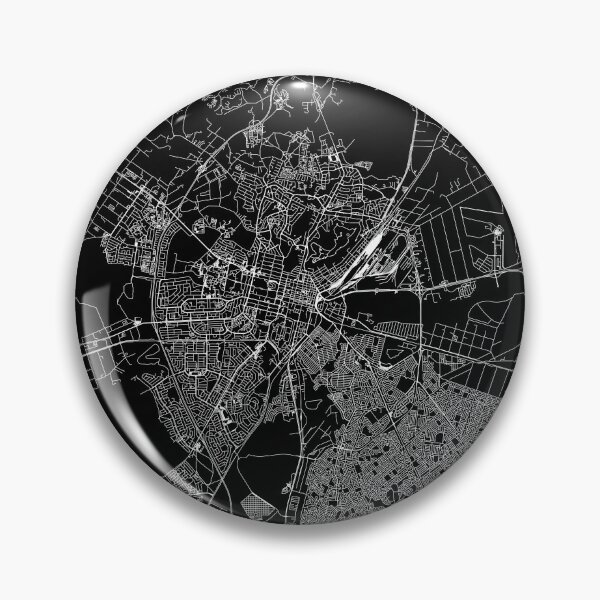 Item preview, Bloemfontein Black Map designed and sold by multiplicitymap.