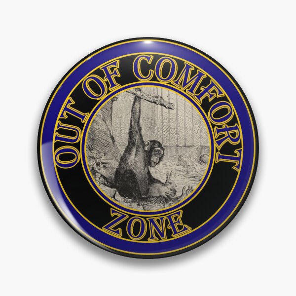 Item preview, 'Out of Comfort Zone' Old Book Chimpanzee and Bunny - Funny Quotes Designs for T-shirts, stickers and other accessories. designed and sold by Ridiculam Toga.
