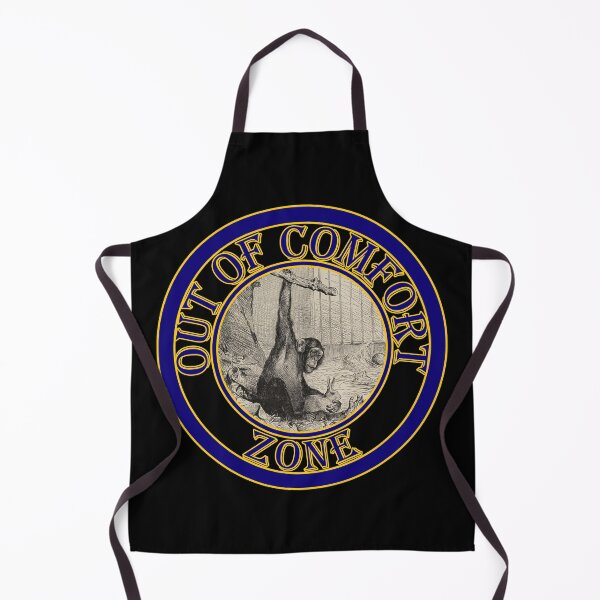 Item preview, 'Out of Comfort Zone' Old Book Chimpanzee and Bunny - Funny Quotes Designs for T-shirts, stickers and other accessories. designed and sold by Ridiculam Toga.